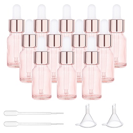 12 наборы колонна стеклянная ароматерапия подупаковка флакон, флаконы-капельницы, с 12 крышкой из оксида алюминия шт., 12 штекер из полипропилена, 2 пластиковые пипетки и 2 воронки.