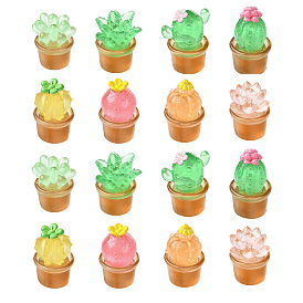 40шт. 8 стили прозрачных декоративных кактусов из смолы для демонстрации, для украшения домашнего офиса
