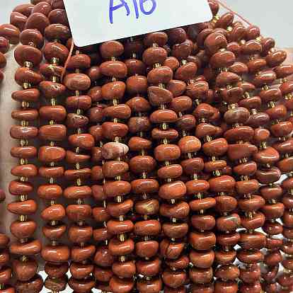 Нити натуральных бусин из красного язепера, самородки с отдельными бусинами