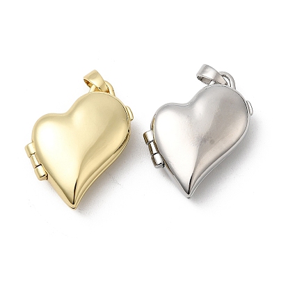 Подвески латуни медальон, сердце прелести, стойки покрытие, долговечный, без кадмия и без свинца