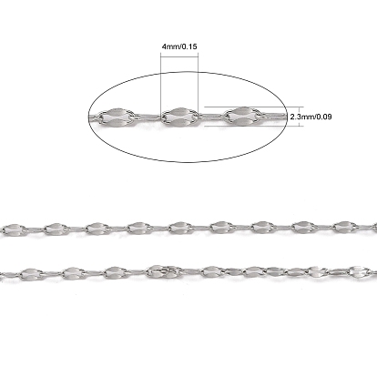 304 Stainless Steel Cable Chains, Dapped Chains, Soldered, Decorative Chains, with Flat Oval Connector