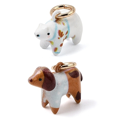Brass Charms, Dog & Bear Charms, Golden