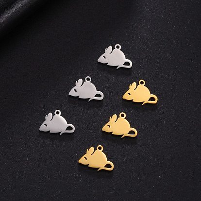 Stainless Steel Charms, Mouse