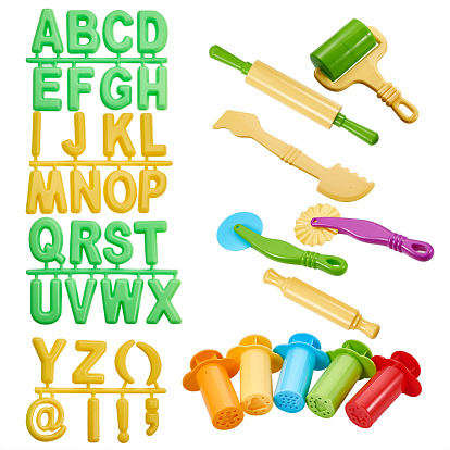 PandaHall Elite DIY Children Toys Sets, Clay Mold Tool Kits, Plasticine Educational Funny Toy