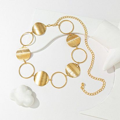 Цепи из сплава с диском и кольцом, цепочки на талию и живот для женщин