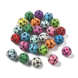 Спортивные смоляные стразы, фокусные бусы, круглые бусины в виде футбольного диско-шара