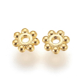 Alloy Daisy Spacer Beads, Lead Free & Cadmium Free, Granulated Beads