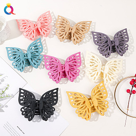 Matte Butterfly Hair Clip Double Layer Shark Hair Claw Accessories