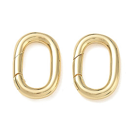 Brass Spring Gate Clasps, Oval