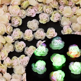 Luminous Resin Decoden Cabochons, Glow in the Dark, Flower