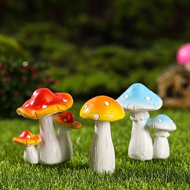 Resin Mushroom Ornaments, Micro Landscape Home Accessories, Pretending Prop Decorations
