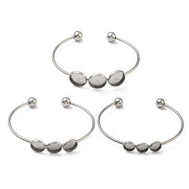 304 Изготовление браслета-манжеты из нержавеющей стали, пустые кобошоны браслеты-манжеты