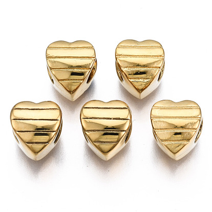 316 европейские бусины из хирургической нержавеющей стали, бусины с большим отверстием, сердце