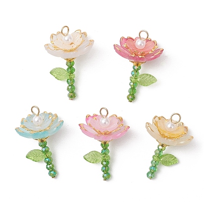 Подвески из гальванизированного стекла и акрила, 