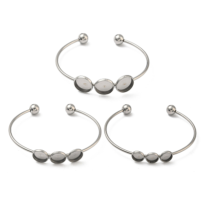 304 Изготовление браслета-манжеты из нержавеющей стали, пустые кобошоны браслеты-манжеты