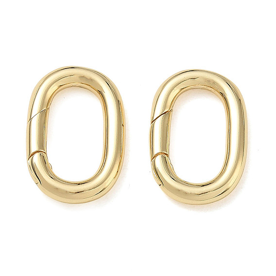Brass Spring Gate Clasps, Oval