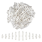 120Pcs 6 Style Brass Slide On End Clasp Tubes, Slider End Caps