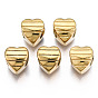 316 Surgical Stainless Steel European Beads, Large Hole Beads, Heart