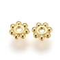 Alloy Daisy Spacer Beads, Lead Free & Cadmium Free, Granulated Beads