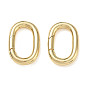 Brass Spring Gate Clasps, Oval