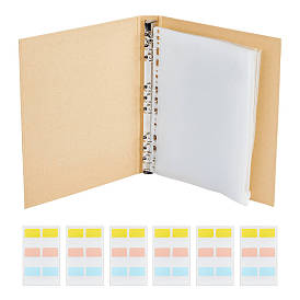 Наборы для переплета, бумажные папки, с разделителями для блокнота из ПВХ и бумажными наклейками