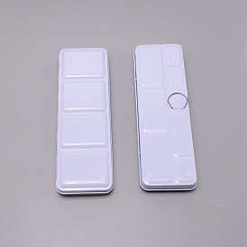 Iron Empty Watercolor Tin Box Palette Paint Case, Rectangle with 24 Grids, for Art Painting Supplies