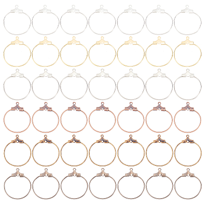 120Pcs 6 Colors Brass Connector Charms, 2-Loop Link Pendants