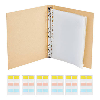 Наборы для переплета, бумажные папки, с разделителями для блокнота из ПВХ и бумажными наклейками