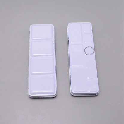 Iron Empty Watercolor Tin Box Palette Paint Case, Rectangle with 24 Grids, for Art Painting Supplies