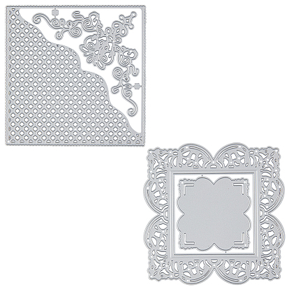 Carbon Steel Cutting Dies Stencils, for DIY Scrapbooking/Photo Album, Decorative Embossing DIY Paper Card, Square