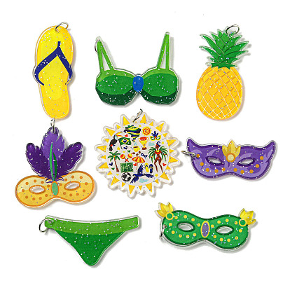 Печатные акриловые подвески, с кольца прыжок железа