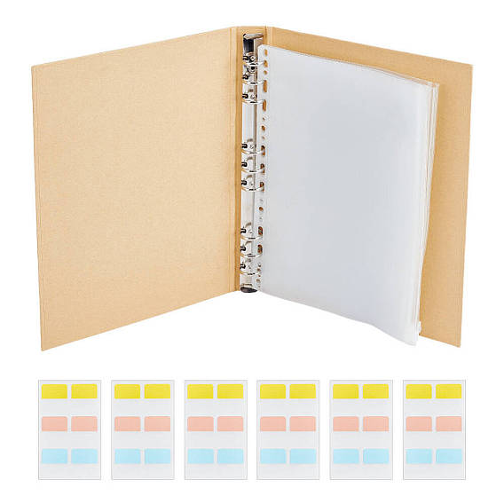 Наборы для переплета, бумажные папки, с разделителями для блокнота из ПВХ и бумажными наклейками
