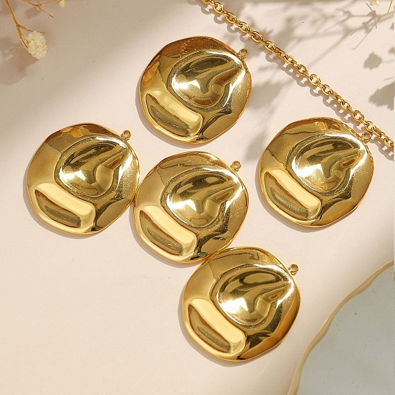 304 подвески из нержавеющей стали, плоский круглый шарм