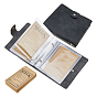 5 дюймовый органайзер для хранения семян из искусственной кожи 2 альбом с кольцевой папкой, с 100шт. многоразовых конвертов для семян и 50шт. прозрачных карманов, прямоугольные