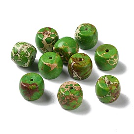 Natural Imperial Jasper Beads, Dyed, Barrel