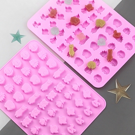 46-Cavity Silicone Animal Wax Melt Molds, For DIY Wax Seal Beads Craft Making, Rectangle
