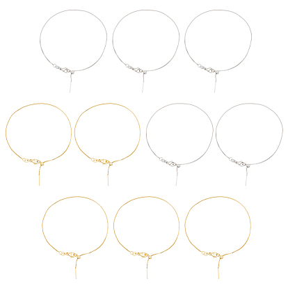 10 шт 2 цвета латунные цепочки для изготовления браслетов-слайдеров, регулируемый браслет