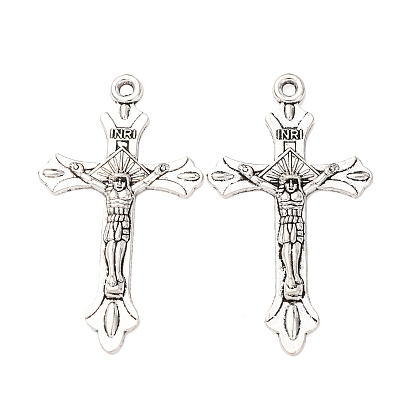 Сплавочные подвески тибетского стиля, подвески в виде креста-распятия, без свинца и без кадмия