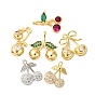 Латунные микро проложить кубического циркония подвески, черри прелести, стойки покрытие, долговечный, без кадмия и без свинца