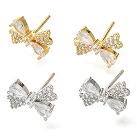 Латунь кубического циркония серьги стержня, без кадмия и без свинца, бабочка