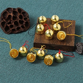 Латунные маленькие подвески-колокольчики, украшения, колокольчики для декора рождественской елки