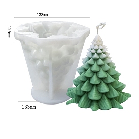 Árbol de navidad diy vela moldes de silicona, moldes de resina, para resina uv, fabricación de joyas de resina epoxi