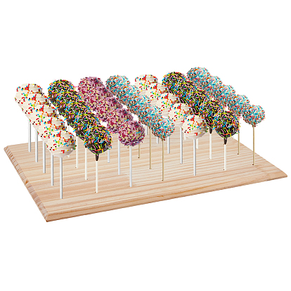 Wood Lollipop Organizer Display Pedestals, Rectangle