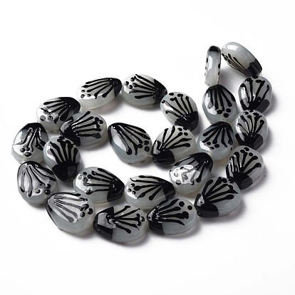 Handmade Lampwork Beads Strands, Teardrop