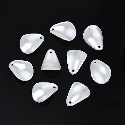 ABS Plastic Imitation Pearl Pendants, Teardrop