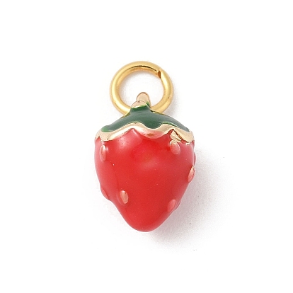 Латунь эмаль прелести, с целью перехода в кольце, клубничное очарование