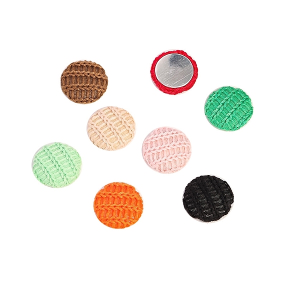 Кабошоны из шерстяной ткани, плоско-круглые