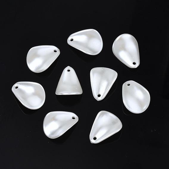 ABS Plastic Imitation Pearl Pendants, Teardrop