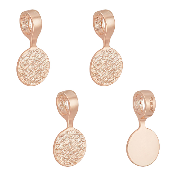 4 шт. 925 плоские клеевые скобы из стерлингового серебра