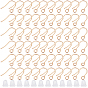 100pcs 316 crochets de boucle d'oreille en acier inoxydable chirurgical, fil d'oreille, avec boucle horizontale, 100 pièces d'écrous d'oreille en plastique